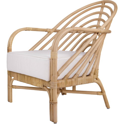 Lana Accent Arm Chair in Natural Rattan & Fabric